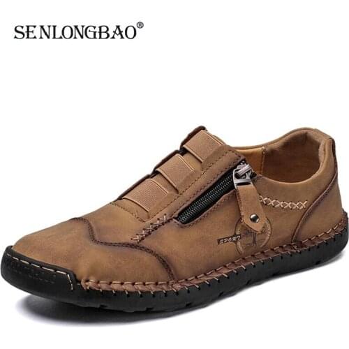 Genuine Leather Men Casual Shoes Luxury Brand 2020 Mens Loafers Moccasins Breathable Slip on Male Driving Shoes Plus Size 39-48