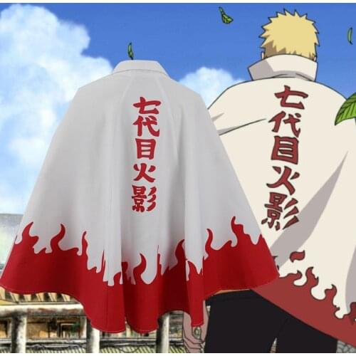 Cloak Robe White Cape Dust Coat Unisex Fourth Hokage Naruto Cosplay Cloak 7th Hokage Uzumaki Outfit Halloween Party Clothing