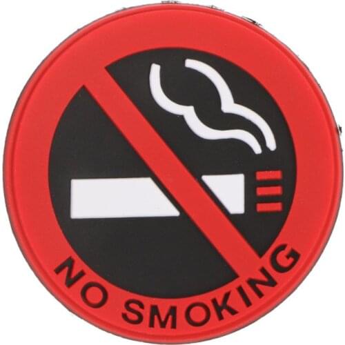No Smoking Sign Tips Warning Logo Stickers Car Taxi Door Decal Badge Glue Sticker
