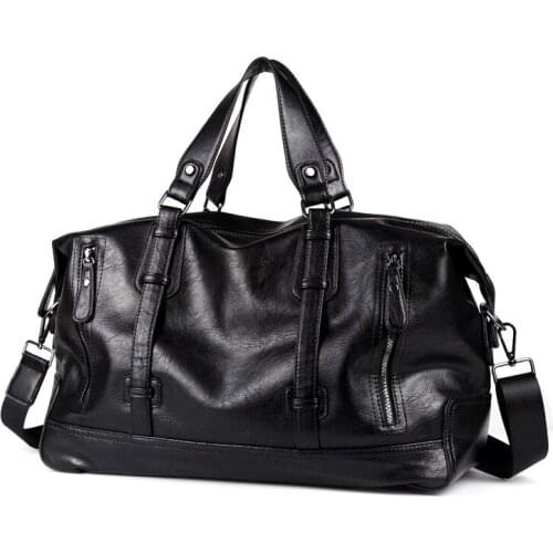 New Practical PU Business Travel Bag Fashion Large Capacity Mobile Messenger Bag Mens Pu One-shoulder Travel Bag