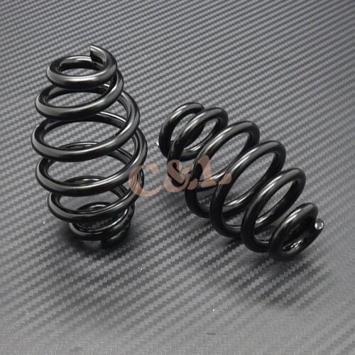 New Black 3" Barrel Coiled Solo Seat Springs For Harley Chopper Bobber Softail Custom