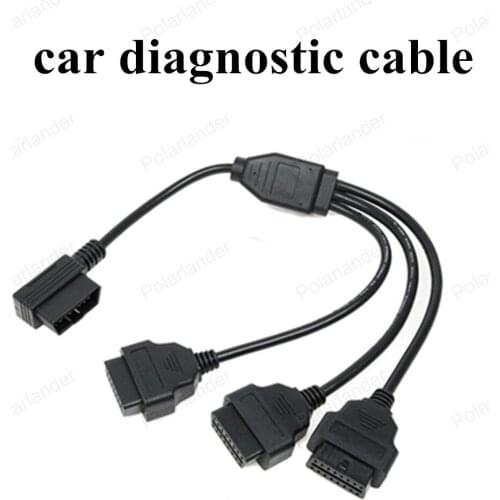 Wholesale Auto Car Scanner Cable 1 to 3 Male to Female Splitter Elbow Car Diagnostic Cable 16Pin OBD 2 Extension