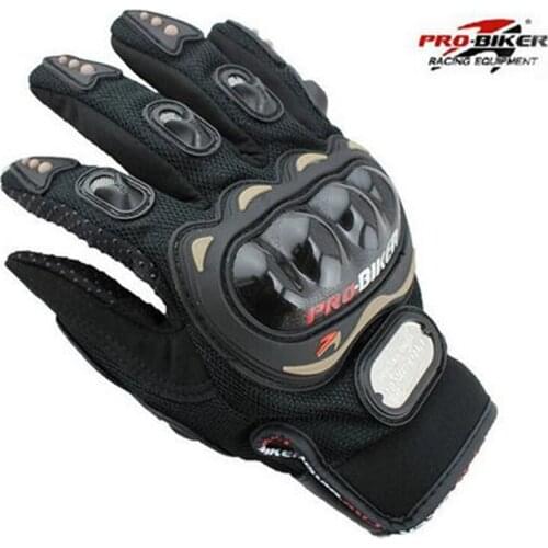 PRO-BIKE Men Motorcycle Glove Outdoor Sports Full Finger Knight Riding Motorbike 3D Breathable Mesh Fabric Racing Cycling Gloves