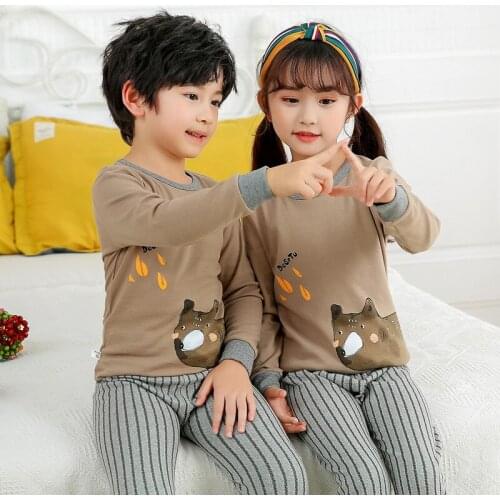 2020 Baby Kids Pajamas Sets Cotton Long Sleeved Night Suit Tops+pants 2pcs Girls Clothing Autumn Sleepwear Pyjama Trousers Suits