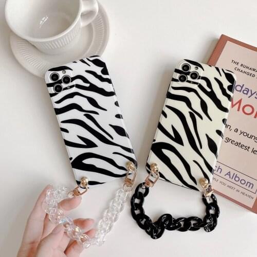 Korea Zebra Skin Charm Imd Phone Case For iPhone11 12Pro XSMAX 78PLUS XR SE2020 Soft TPU Cover Body Shell Protection