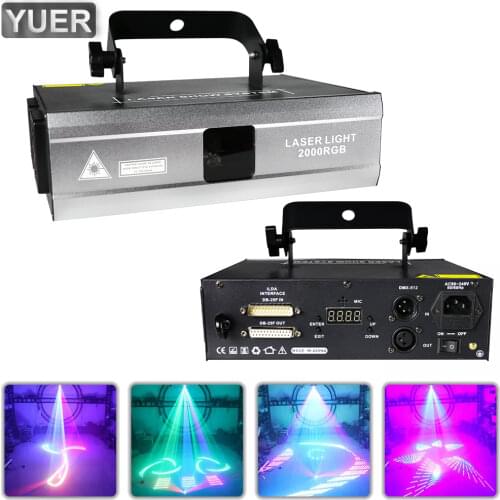 2W 3W Full Color RGB Pattern Scanning Effect Laser Light DMX512 Music Control Laser Projector DJ Disco Stage Party Indoor Bar