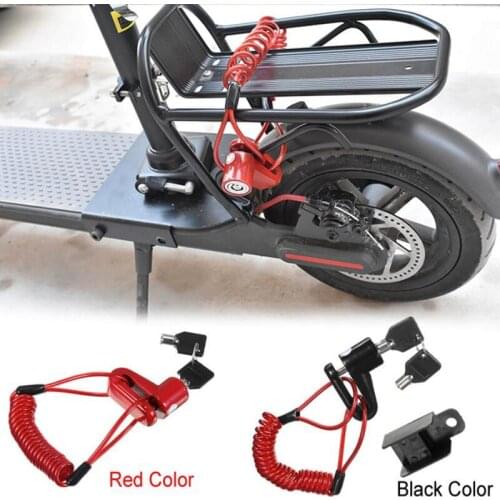 Anti-Theft Disc Brakes Lock with Steel Wire for Xiaomi Mijia M365 MI Electric Smart Scooter Skateboard Wheels Lock Theft-Proof