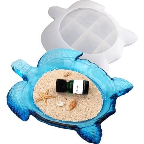 Silicone Mold Crystal Epoxy Resin Turtle Dish Tray Storage Mirror Silicone Mold Jewelry Hold Tray Mold Snack Serving Dish Plate