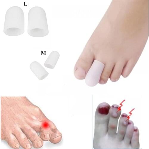 Silicone Toe Tube Seperator Super Soft Gel toe corrector comfortable to wear reusable Toe Cap Tube Protector Feet Pain Relief