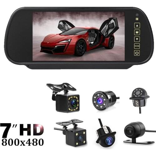 Reverse Parking system 7 inch TFT LCD Screen Car Monitor rearview mirror+ Night Vision Rearview camera optional