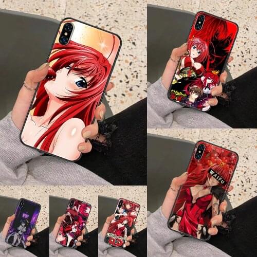 High School DxD Rias Gremory Phone Case Cover Hull For iphone 5 5s se 2 6 6s 7 8 12 mini plus X XS XR 11 PRO MAX black trend