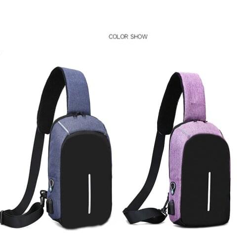 1 PCS Mens Fashion Multifunctional Shoulder Bag Messenger Bag Shoulder Travel Messenger Bag Mens USB Charging Chest Bag