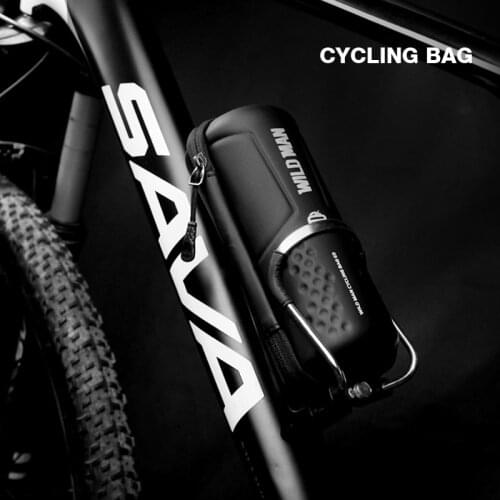 WILD MAN Bicycle Bag Small Portable Hard Shell PU Material Waterproof For Repair Tool Kit Bag Bike Water Bottle Organizer Case