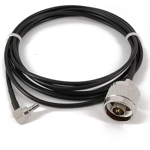 CRC9 Male Right Angle to N Type Male RG174 4G LTE Modem Antenna Extension N Plug to CRC9 Plug Adapter Cable 3-15M