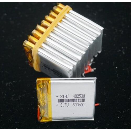 XINJ 10pcs 3.7V 300 mAh Li po lithium polymer battery li ion cell 402530 For MP3 Music player GPS Sat nav car DVC DVR car Camera
