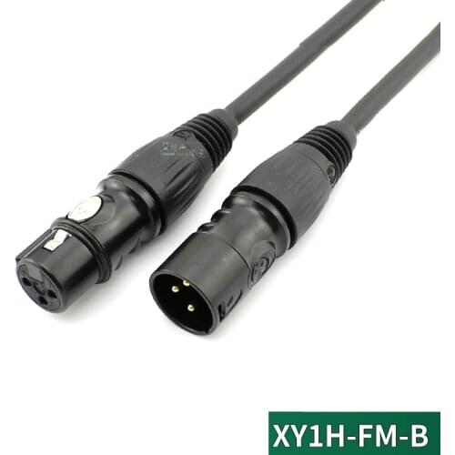 1Pcs Yongsheng Cannon 3-core male to female XLR fever balance Huamin microphone audio speaker cable performance HiFi