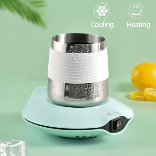 2 in 1 Cup Heater Cooling Cup Plate Cooling Beverage Drinks Can Thermostatic Hot Tea Makers Heating Coaster Cooler Warmer Pad