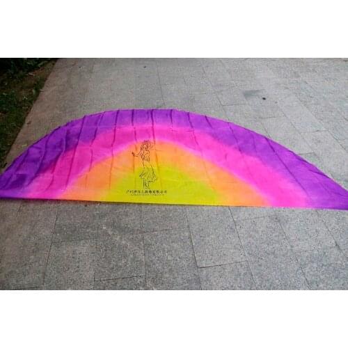 2016 design 100% real silk belly dance veil, cheap dance veils,semicircle veil wholesale 250*114cm Yellow Orange Rose Purple