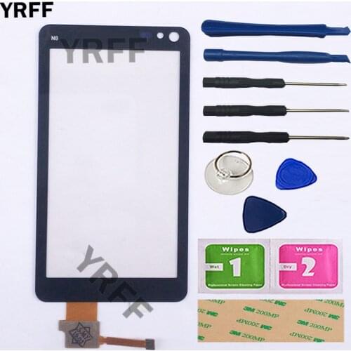3.5'' Mobile Touch Screen Glass For Nokia N8 Touch Screen Glass Lens Digitizer Front Glass Sensor Repair Tools 3M Glue Wipes