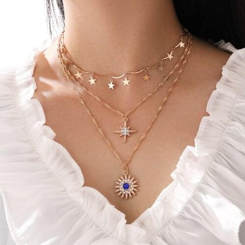 3 Pcs/Set Punk Miami Cuban Choker Necklace Steampunk Men Jewelry Vintage Pendant Chunky Chain Necklace for Women Accessories