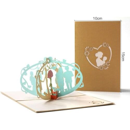 3D Mothers Day Pops Up Cards Beautiful Flowers Card Anniversary Gifts Card Thank Greeting Card For Mother B1
