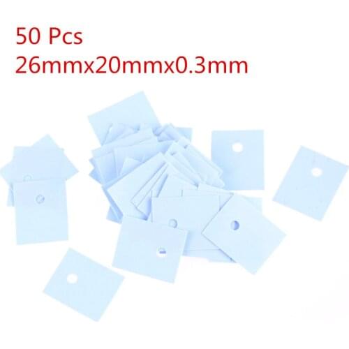 50 Pcs TO-3P Transistor Insulation Pad Sheet Silicone Insulator 26mmx20mmx0.3mm