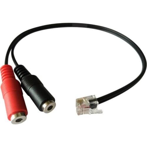 Headset buddy adapter Convet 2X3.5MM headset to General RJ9 Headset Adapter Handset Jack PC headset to RJ9/RJ10/RJ22