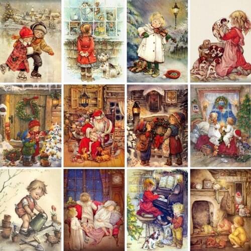 5D DIY Full Square/Round Diamond Painting Boy Girl Diamond Embroidery Rhinestone Mosaic Picture Christmas Gift Home Decoration