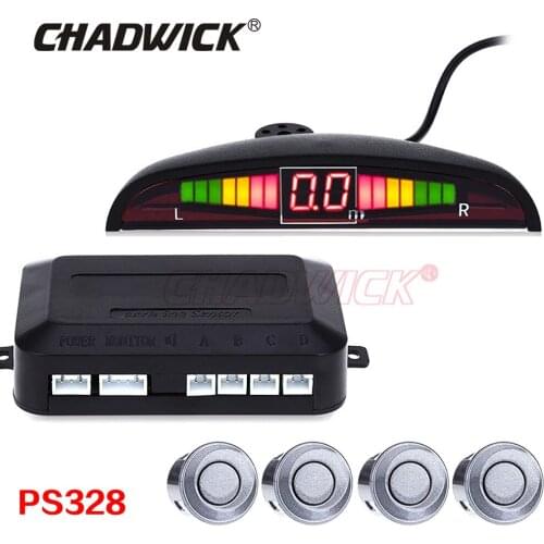 Car LED Parking Sensor Auto 4 Sensors Reverse Backup Monitor Detector assist System 7stage Display CHADWICK 328 shine head color