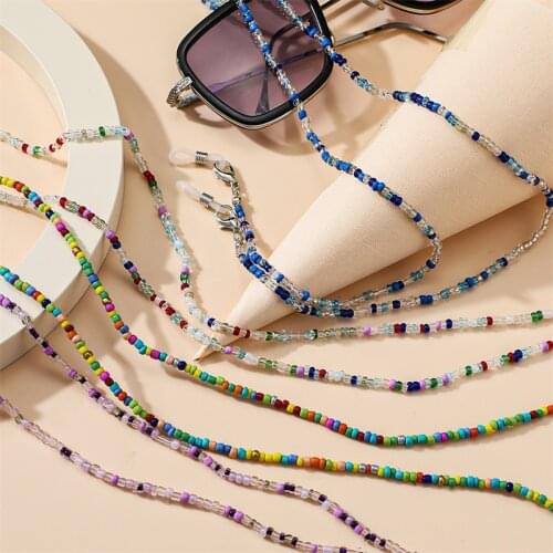 Glasses Chain Retro Colorful Beads Eyeglass Sunglasses Spectacle Cord Neck Strap String Mask Chain 2021 New Ins Trendy