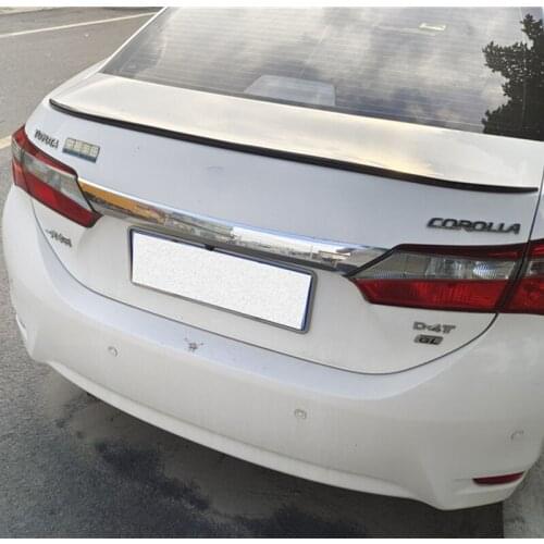 CEYUSOT For PU Material Spoiler Accessories NEW Toyota Corolla CAR Trunk Rear Lip WING Primer Color Tail Refit Body Kit 2014-18