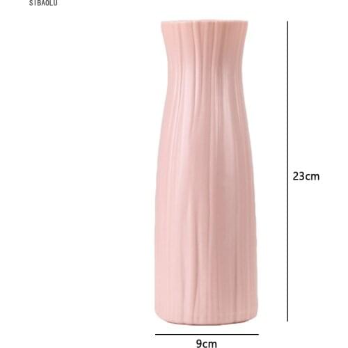 Flower Vase Decoration Home Plastic Vase White Imitation Ceramic Flower Pot Flower Basket Nordic Decoration Vases for Flowers