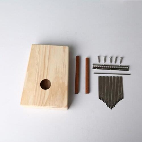 DIY 17 Keys Kalimba Thumb Piano Mbira Finger Piano Wooden Sanza Kalimba Embryo for Birthday Gift Adult Kids Students Beginners