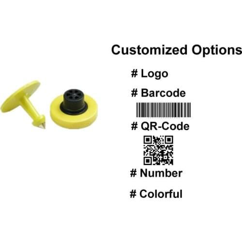 X20pcs Livestock management UHF ISO18000-6C RFID electronic button ear tag for pig ,sheep,cow,ect