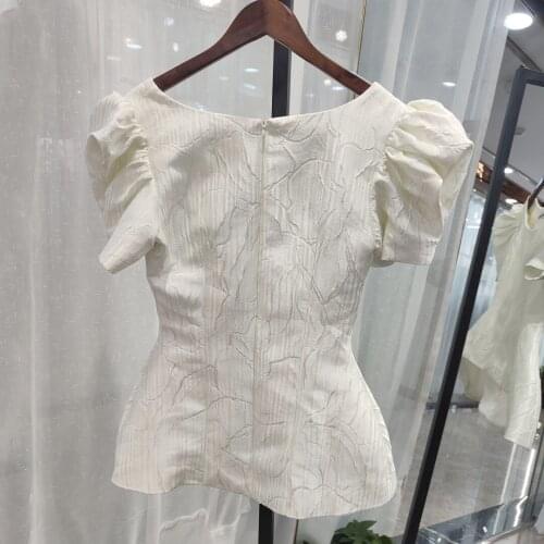 ENLAISHINA Womens White Shirts