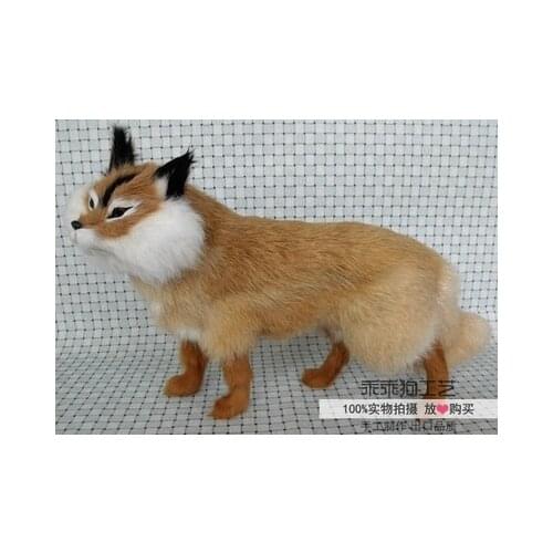 Simulation cute fox model polyethylene&furs fox model home decoration props ,model gift d792