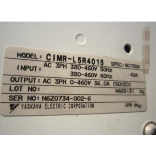 Inverter CIMR-L5R4015 15KW 380V , Used one , 90% appearance new , 3 months warranty , fastly shipping