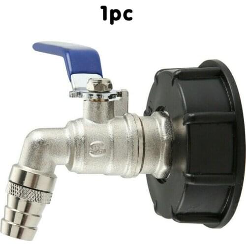 IBC Tote Tank Drain Adapter Coarse Thread Cap Garden House Connector 3/4 Water Injection with Sanp-On Hose Fitting Screws BU1591