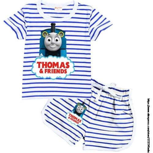Summer Baby Girl Boy Clothes Short Sleeve Tomas T-Shirt + Shorts Pants 2pcs Outfits Childrens Suit For Teenagers 2-16Year