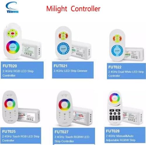 MILIGHT FUT020 021 022 025 027 028 DC12-24V 2.4GHZ RGB RGBW LED Strip Controller Dual White single color strip LED Dimmer