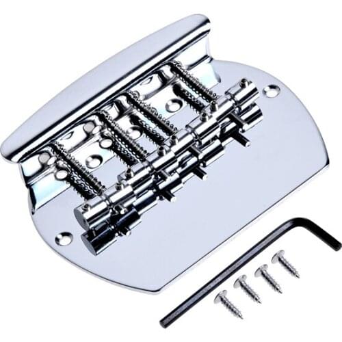 OLD STYLE BASS GUITAR BRIDGE 4 string guitar bridge chrome Good Quality