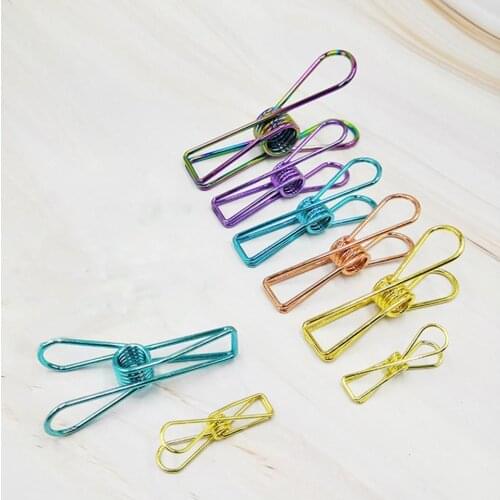 Stainless Steel Household Office Travel Clothespin Photo Food Snack Bag Clip Multipurpose Kitchen Bathroom Clips Organizer