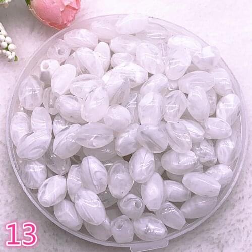New 30pcs 13x8x7mm Imitation Stone Beads Oval Shape Acrylic Beads for Jewelry Making DIY #13
