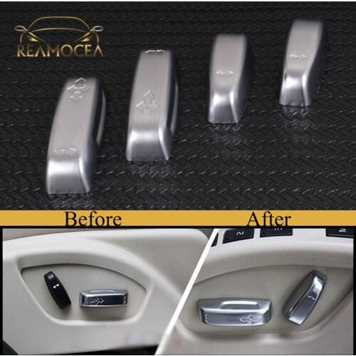 Reamocea Car Styling ABS Chrome Seat Adjustment Switch Knob Button Sticker Trim for Volvo XC60 XC70 V40 V60 S40 S60 C30 C70