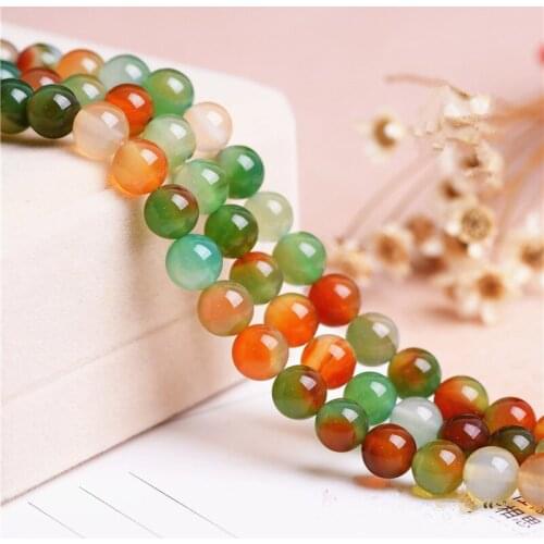 RONGQING Natural Peacock Colorful Scattered diy beads for jewelry 6mm 8mm 10mm,12mm 14mm 16mm