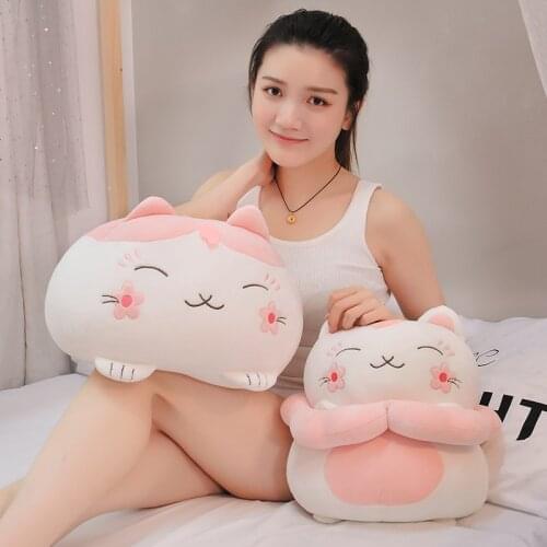 Cute plush toys Sakura cat peluche series pillow stuffed animals backpack pendant ornaments decorated down cotton filled jouet