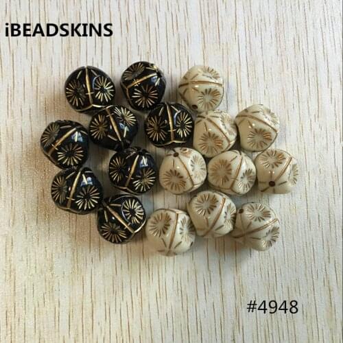 Choose color) 20mm 140pcs/lot Acrylic concave shape antique style Beads for Jewelry DIY #4948 (Design as shown)