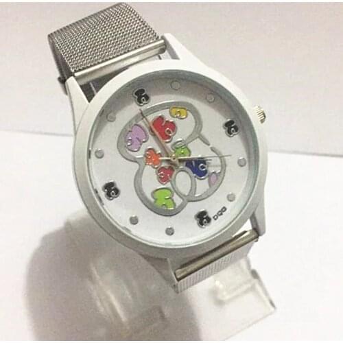 Women Watch Relojes Mujer New Luxury Brand Bear Fashion Metal Mesh Stainless Quartz Wristwatch zegarki meskie Relogio Feminino