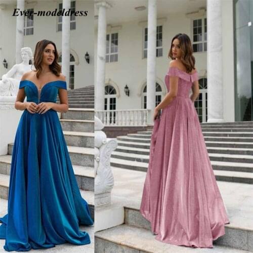 Sexy Off-Shoulder Prom Dress For Women Wedding Guest Dresses Long A-Line Party Evening Pageant Gowns Vestido De Baile 2021 New