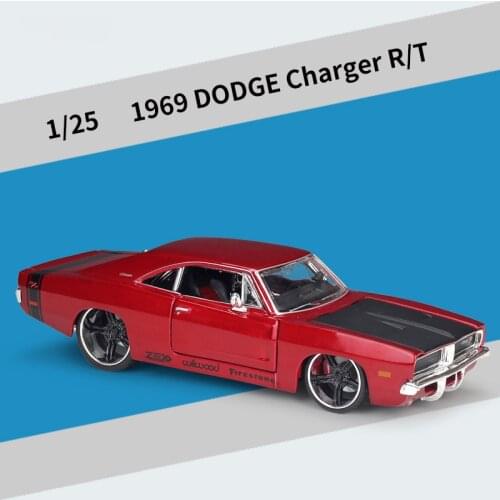 1:24 Dodge Charger R/T 1969 Muscle Car Alloy Car Toy Car Metal Collection Model Car Toys For Children Birthday gift